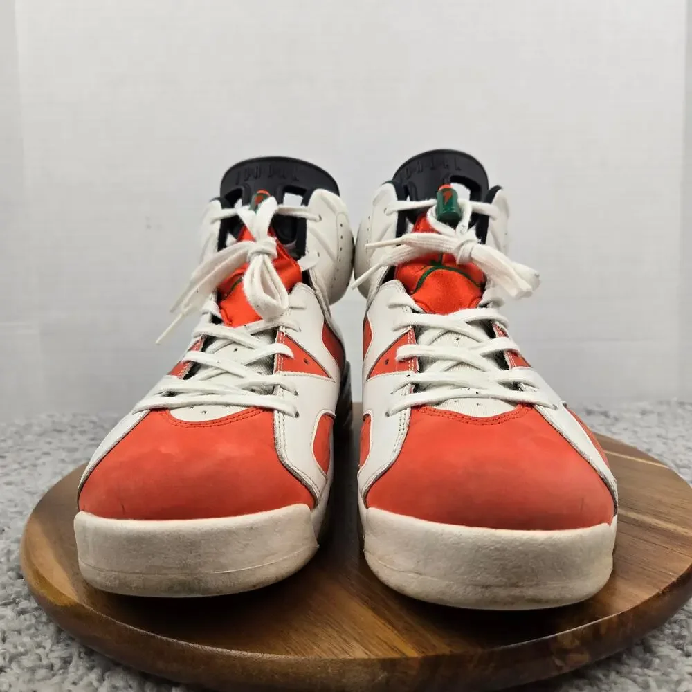 Jordan 6 Retro Men 11 Gatorade Like Mike White Daily Athletic Sneaker 384664-145